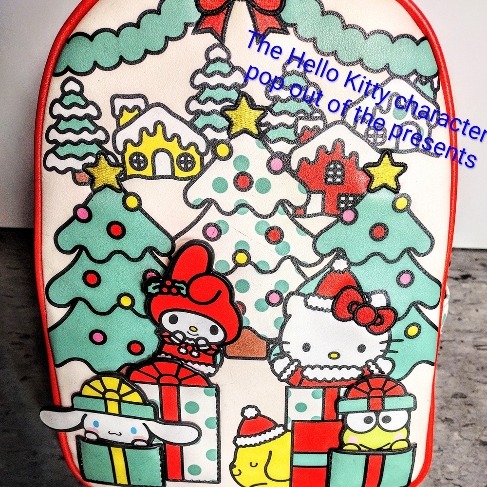 Hello Kitty Peek-a-boo Christmas Backpack